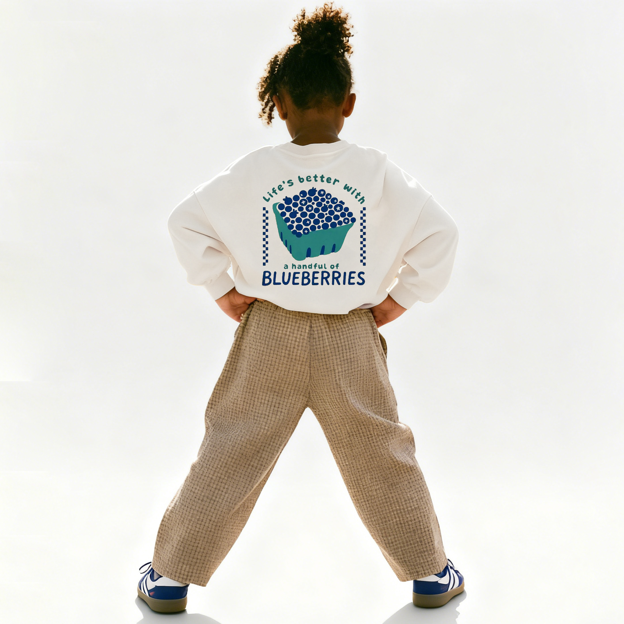 BLUEBERRIES Baby & Kids Pattern Sweatshirt