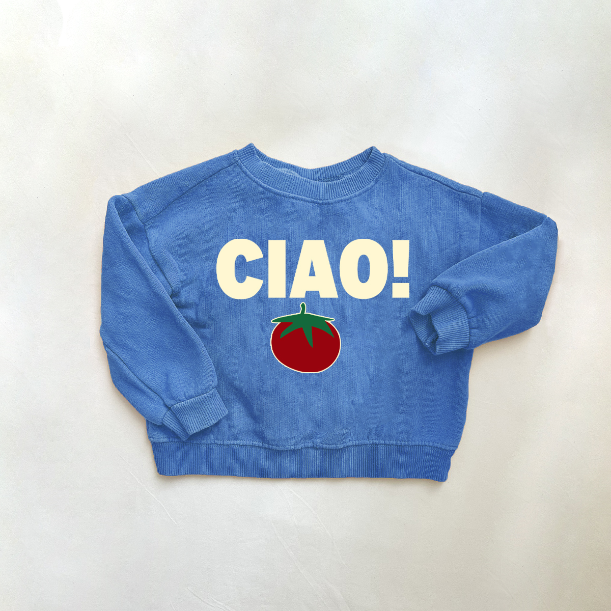 CIAO Baby & Kids Tomato Pattern Blue Sweatshirt