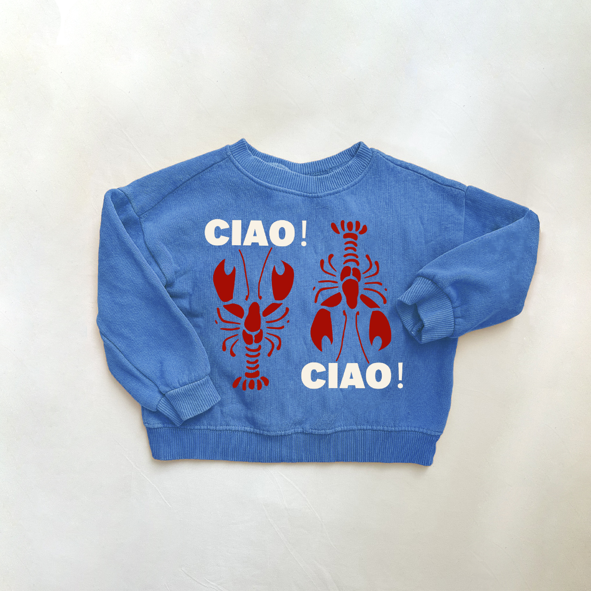 CIAO Baby & Kids Lobster Pattern Blue Sweatshirt