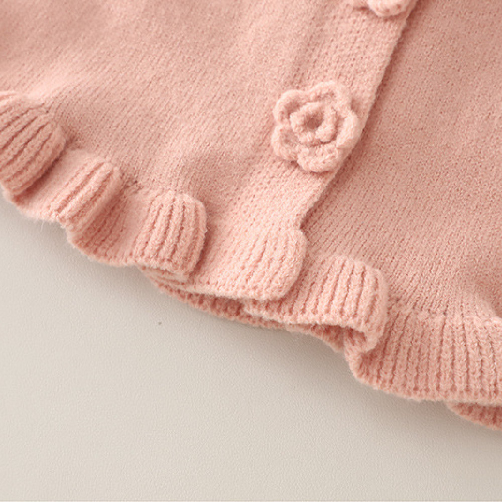 Kids Flowers Sweater 3-Piece Set