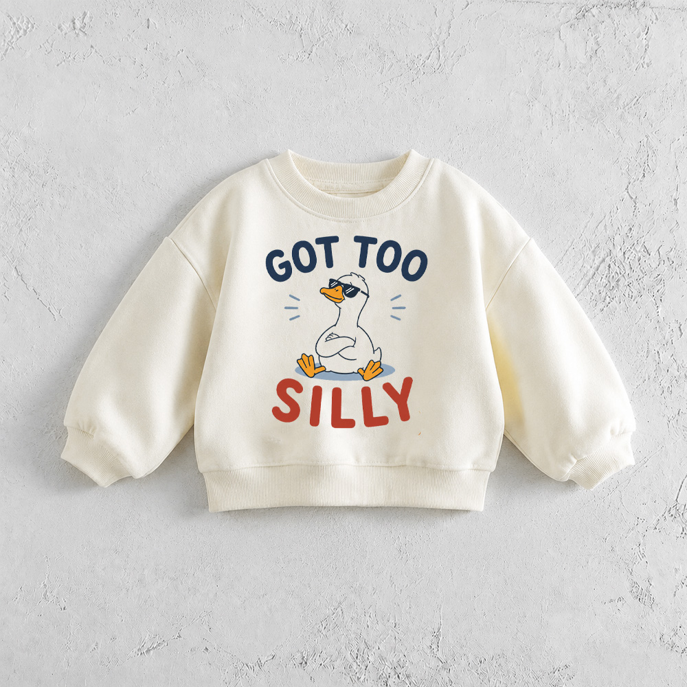 GOT TOO SILLY Baby & Kids Sunglasses Goose Pattern White Sweatshirt