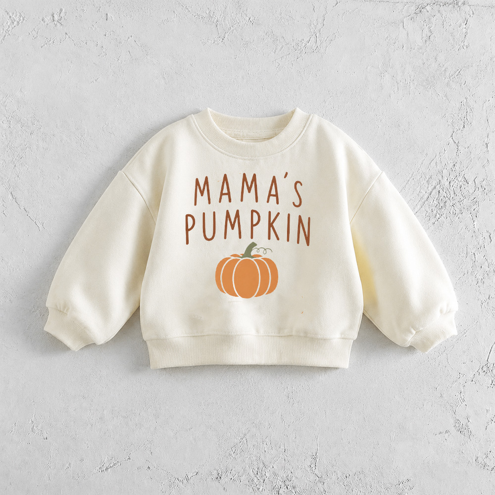 MAMA'S PUMPKIN Baby & Kids Pattern White Sweatshirt