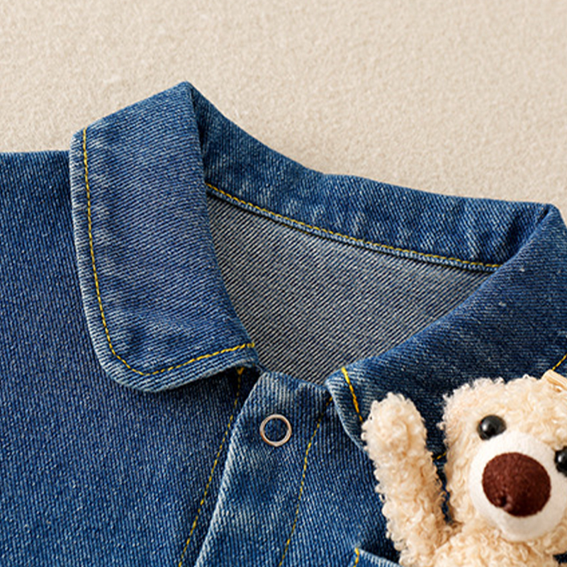 Baby Lovely Bear Polo Collar Romper