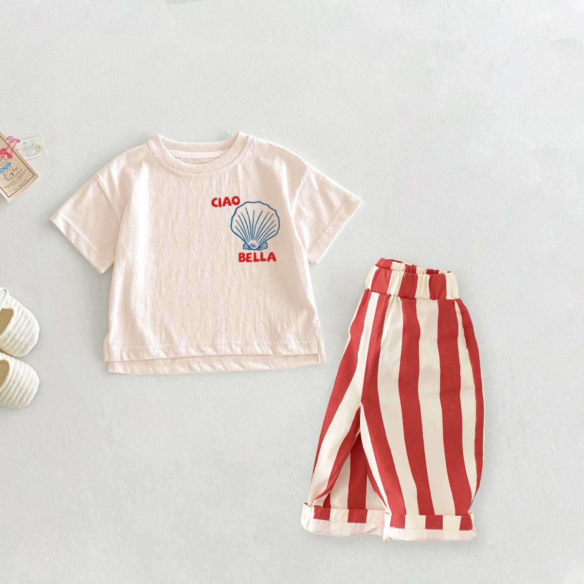 CIAO BELLA Baby 2-Piece Shell Casual Pants Set