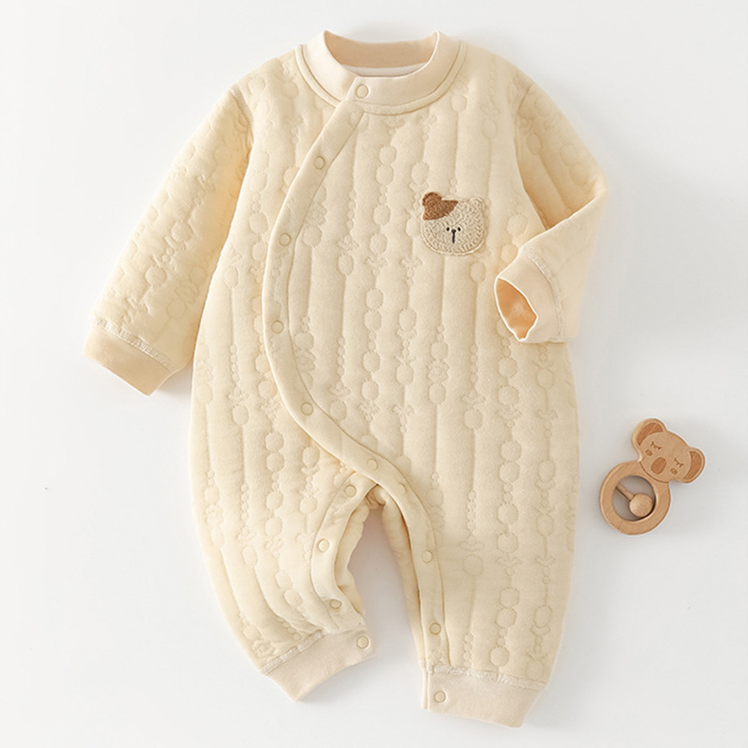 Baby Cute Bear Quilted Romper