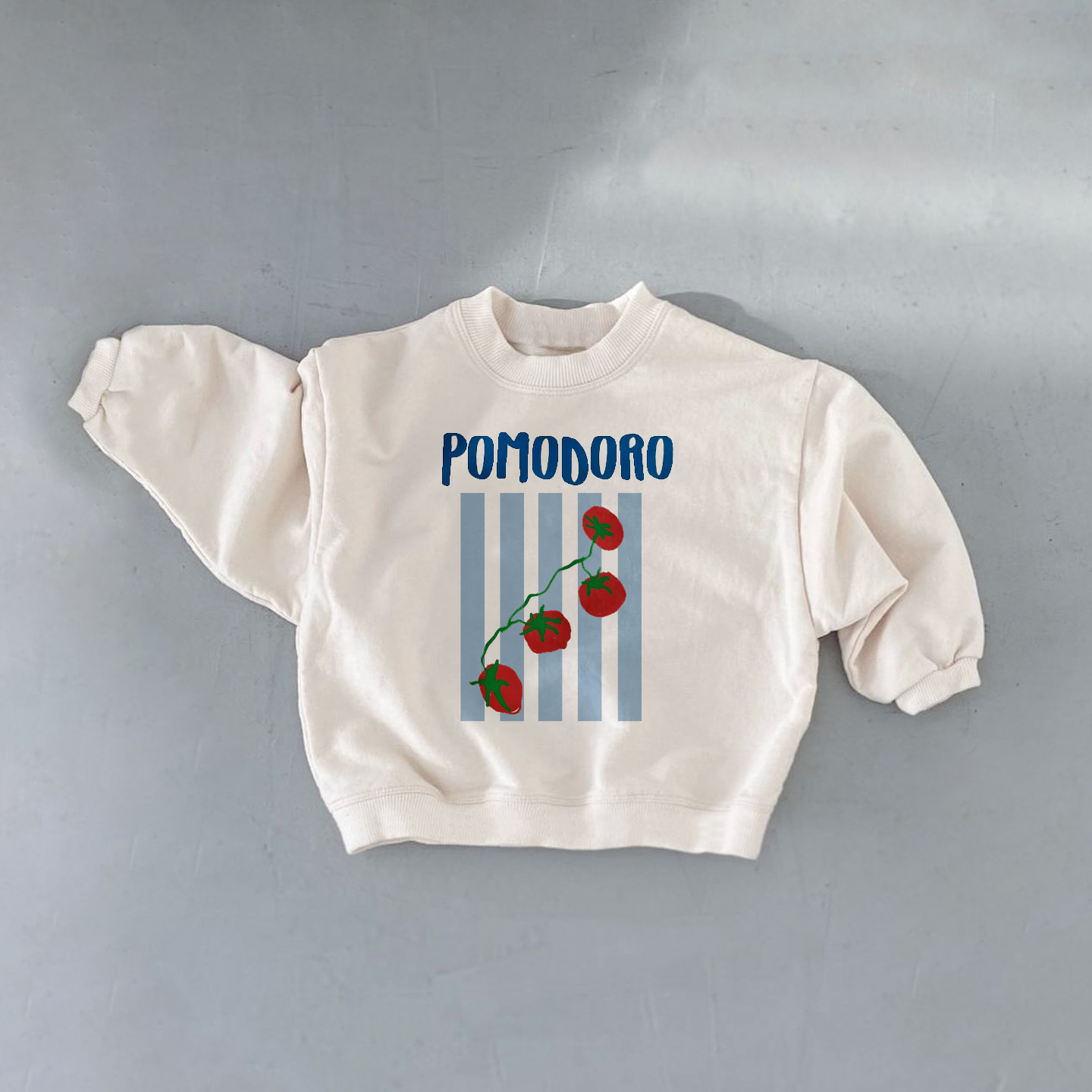 POMODORO Baby Toddler White Sweatshirt