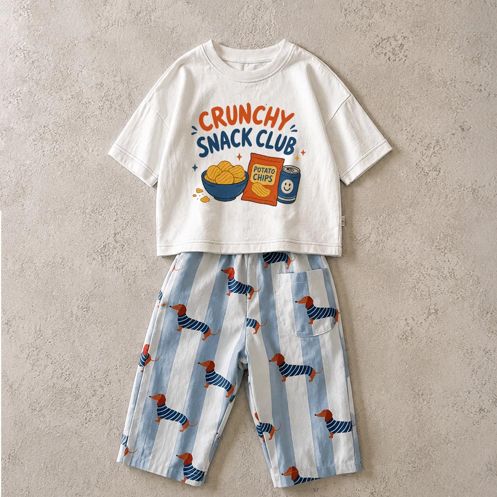 CRUNCHY SNACK CLUB Baby & Kids Potato Chips 2 Piece Set