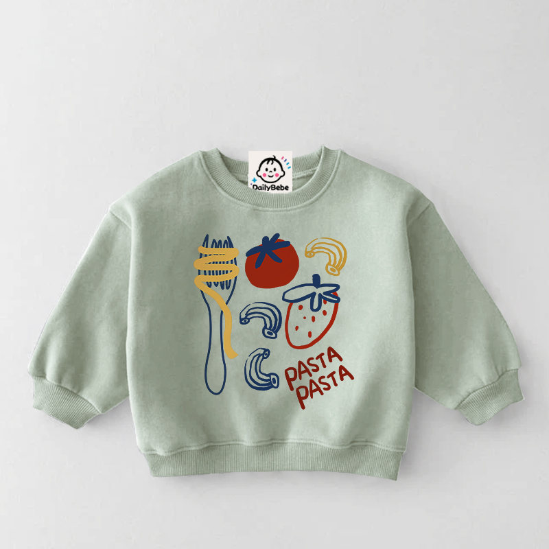PASTA PASTA Baby & Kids Food Pattern Sweatshirt