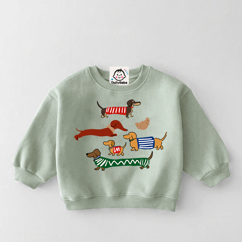 Baby Dog White Sweatshirt