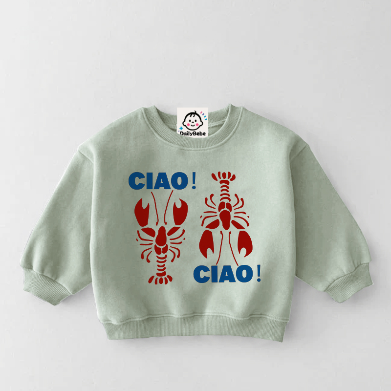 CIAO Baby & Kids Lobster Pattern Sweatshirt