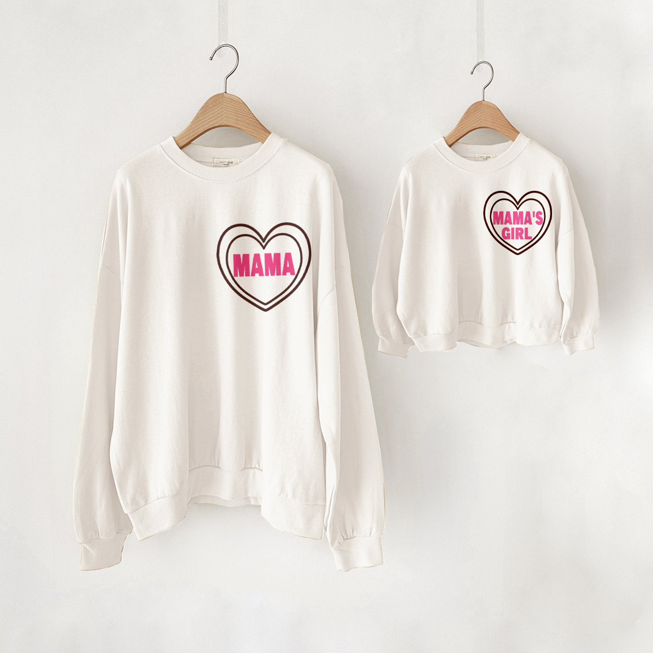 Mama and Me Heart Slogan Sweatshirt