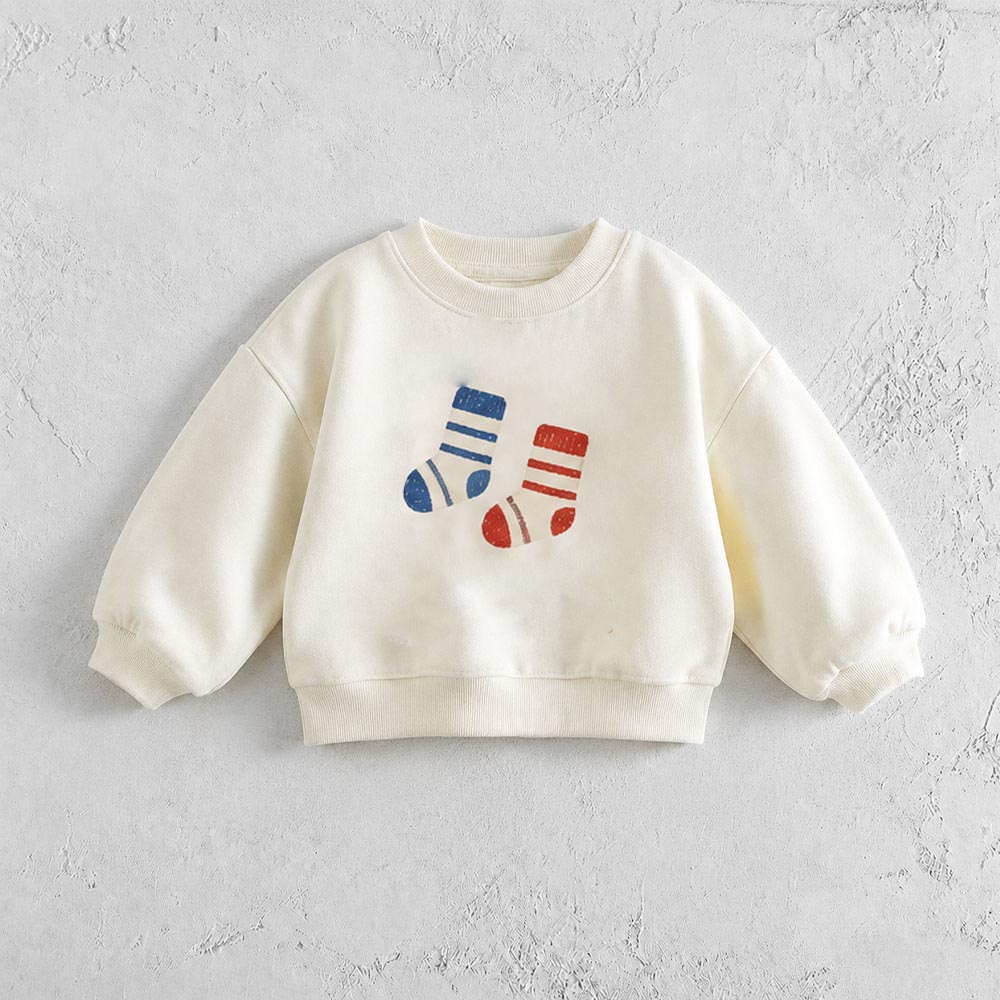 Baby & Toddler Sock Pattern Sweatshirt