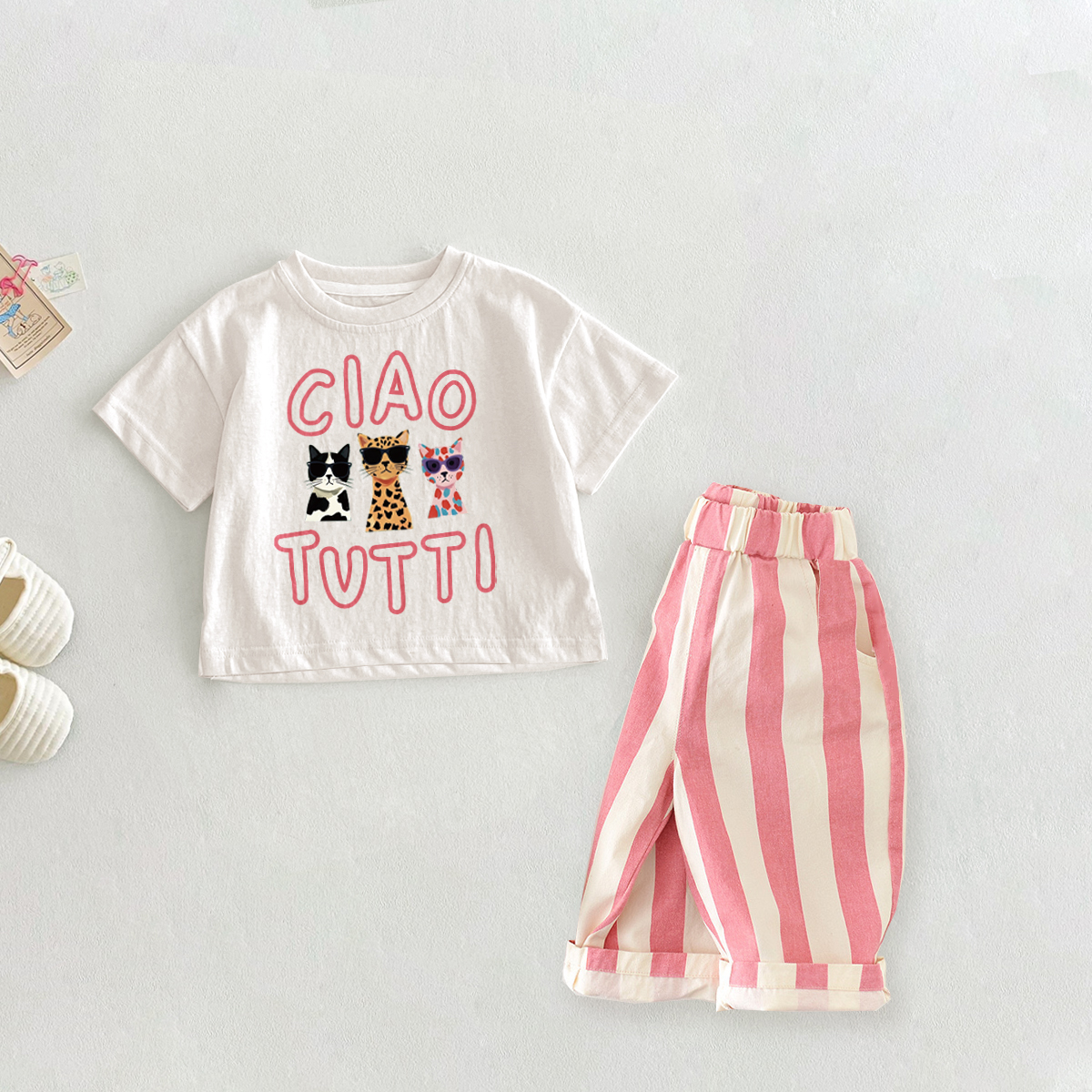 CIAO TUTTI Baby Toddler Cat 2-Piece Slogan Set