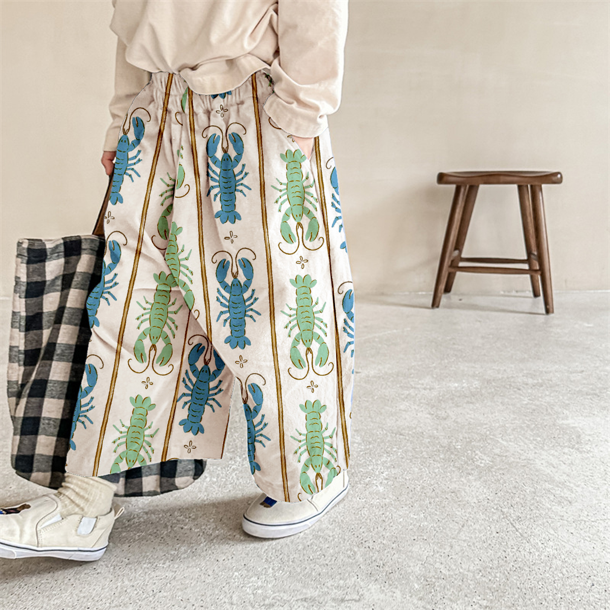 Baby & Kids Lobster Stripe Print Pants