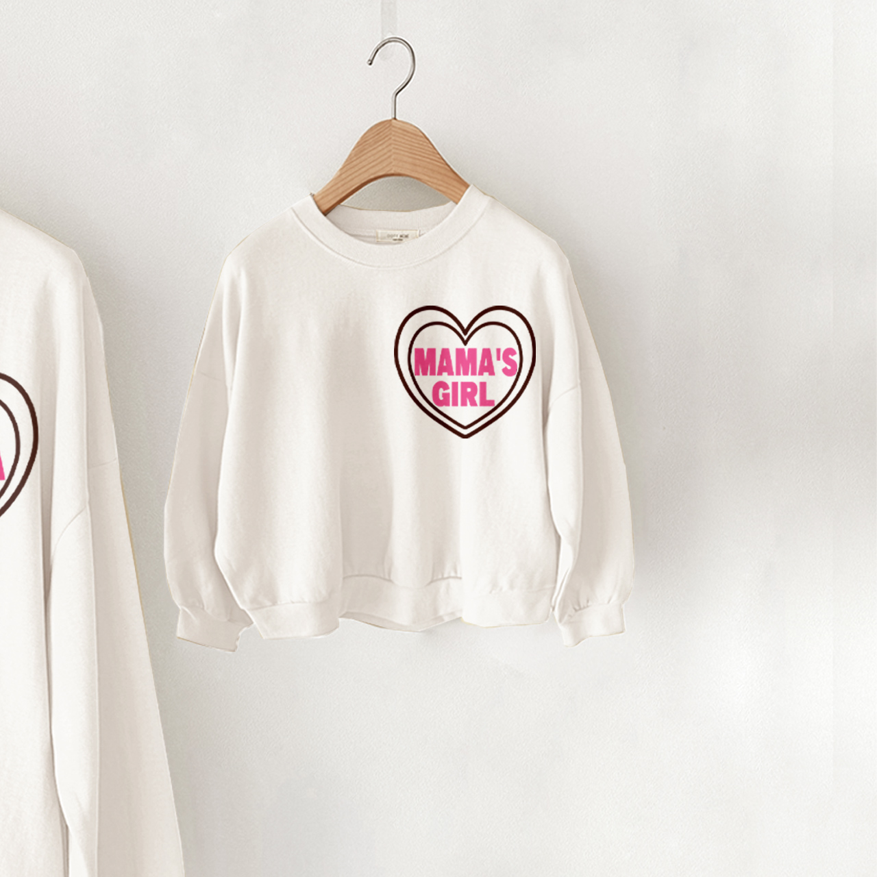 Mama and Me Heart Slogan Sweatshirt