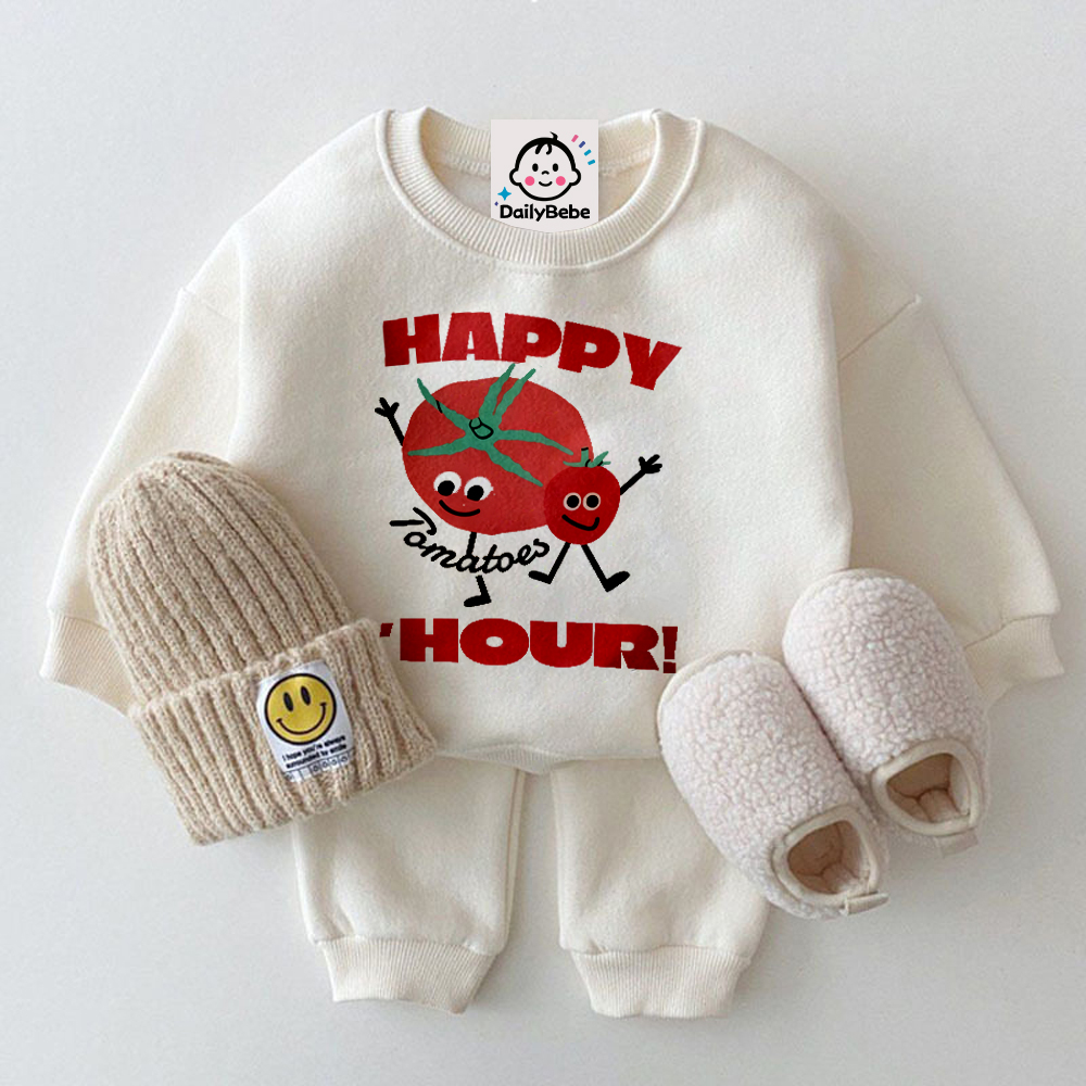 HAPPY HOUR! Baby Toddler Tomatoes Smiley Sets