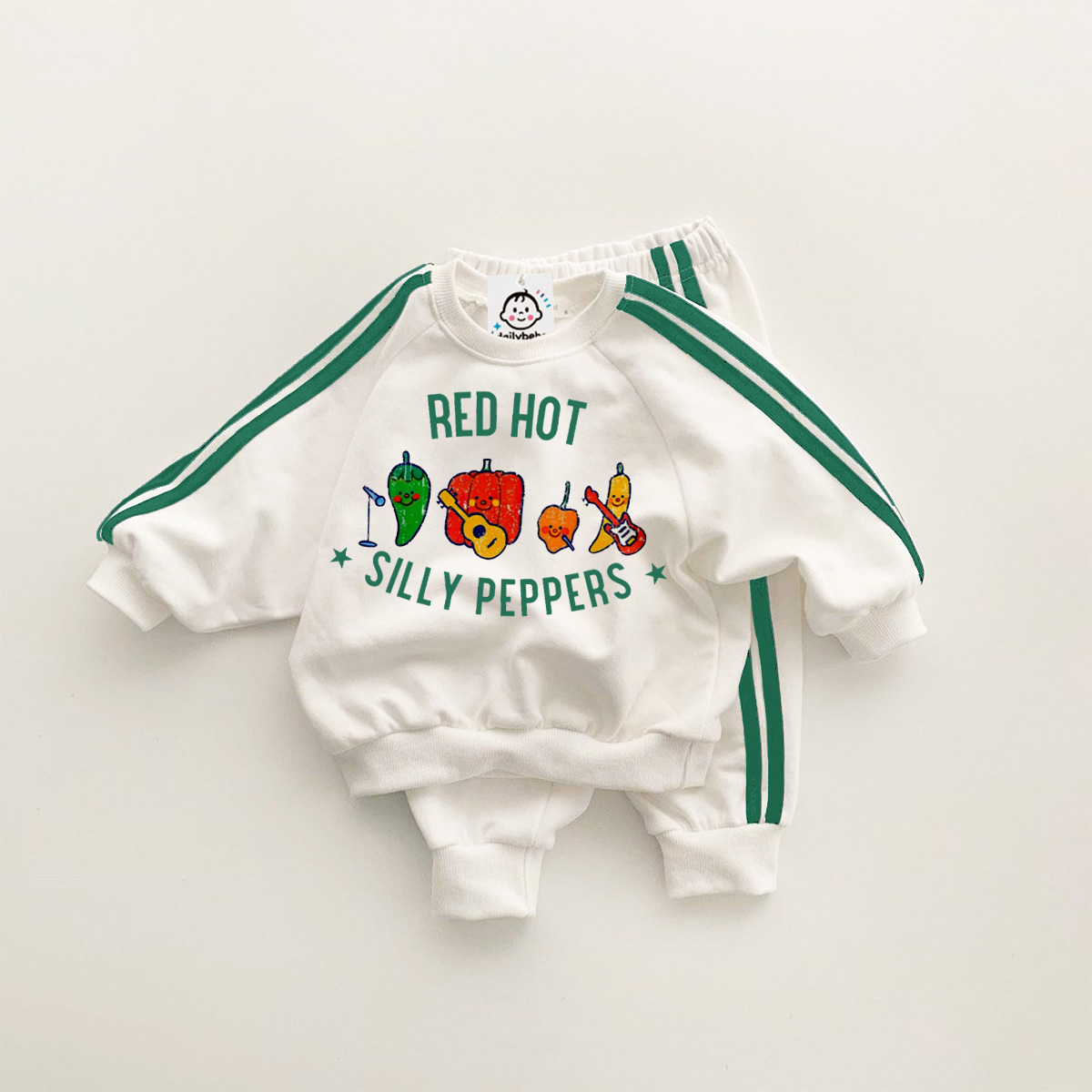 RED HOT SILLY PEPPERS Baby Sweatshirt Sets