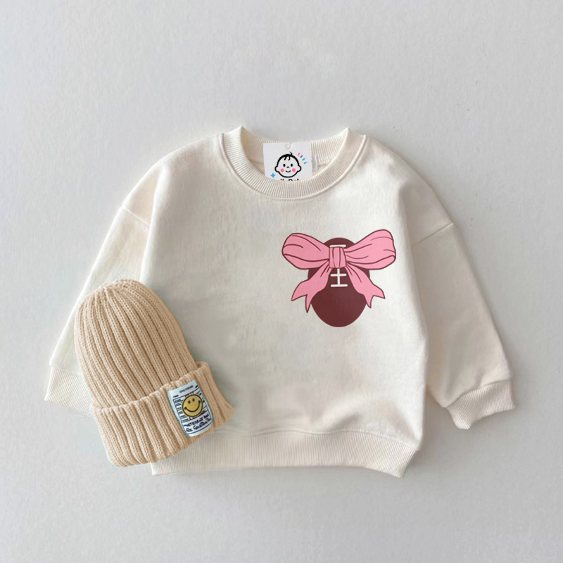 Mama and Me Rugby Pink Bow Sweatshirt