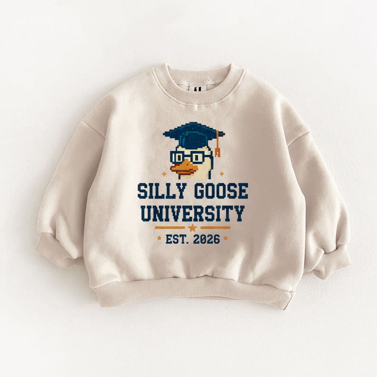 SILLY GOOSE UNIVERSITY EST 2026 Baby & Kids Sweatshirt