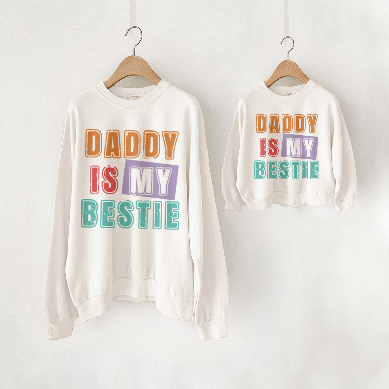 [Copy]LIKE MY SON LIKE MY FATHER Daddy and me Slogan Sweatshirt