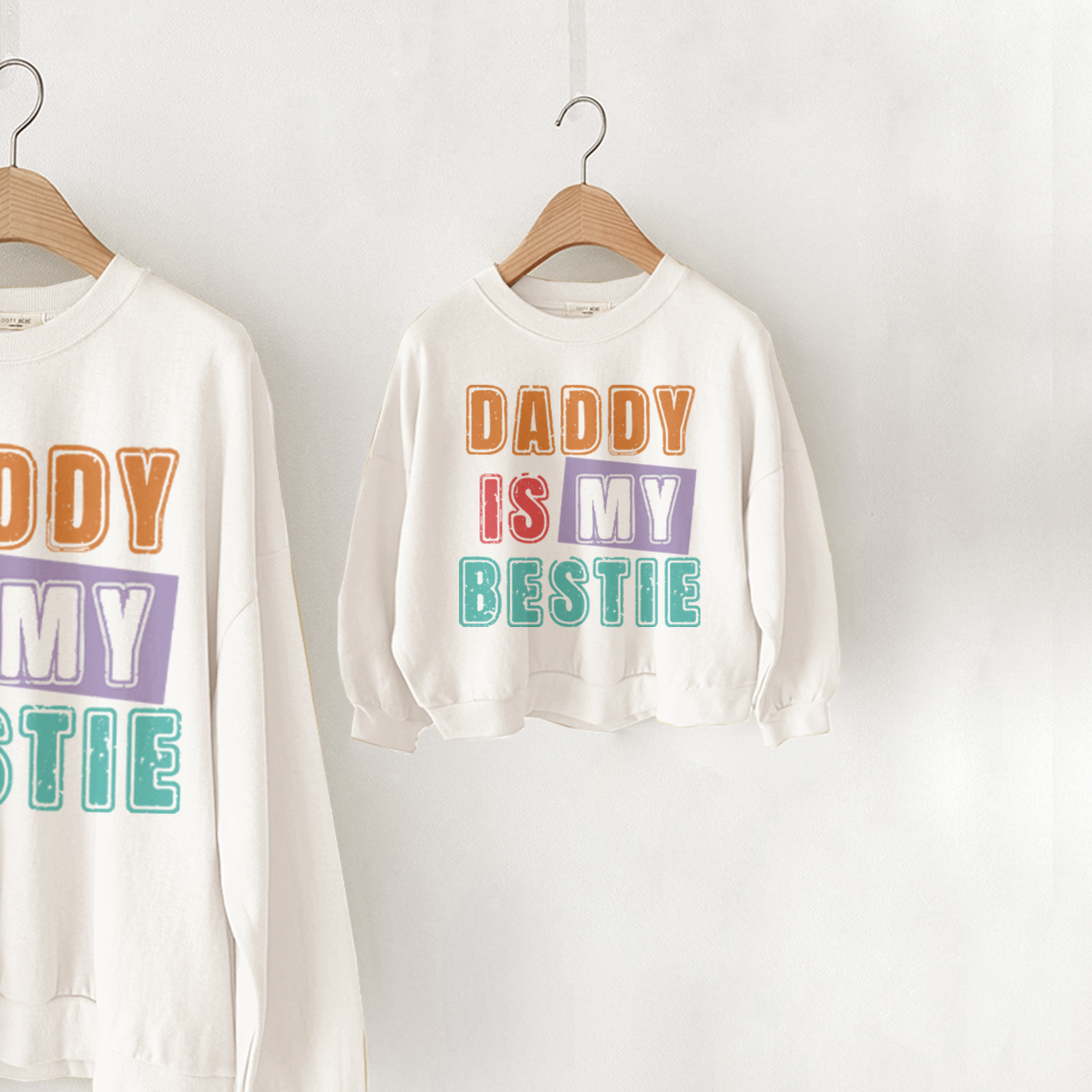 [Copy]LIKE MY SON LIKE MY FATHER Daddy and me Slogan Sweatshirt