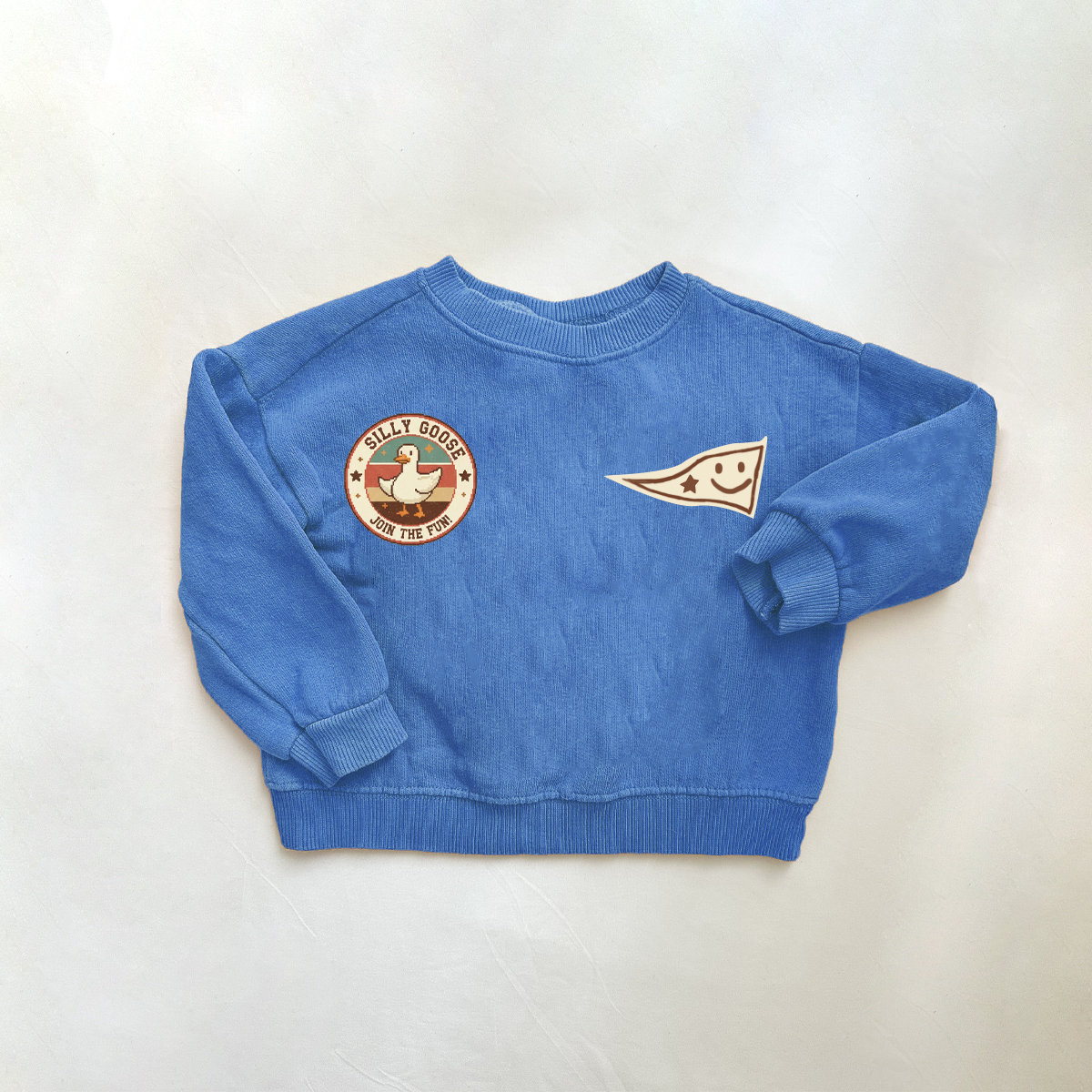 SILLY GOOSE JOIN THE FUN Baby & Kids Slogan Blue Sweatshirt