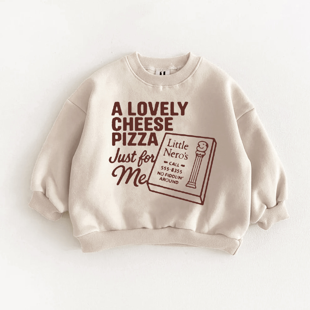 A LOVELY CHEESE PIZZA Baby Toddler Sweatshirt