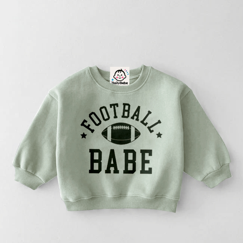 FOOTBALL BABE Baby Toddler White Sweatshirt