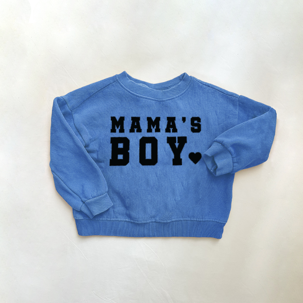 MAMA'S BOY Baby & Kids Slogan Blue Sweatshirt