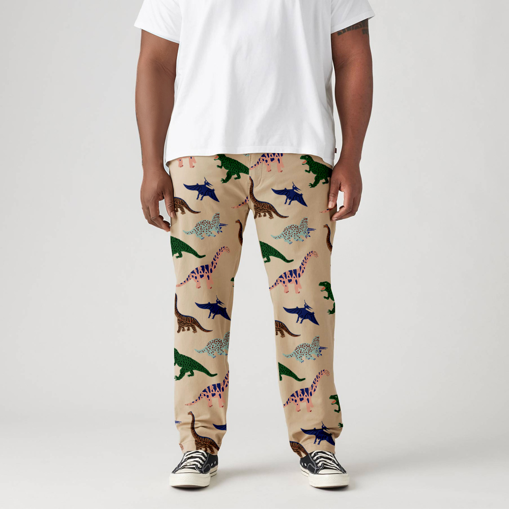 Family Dinosaur Print Casual Pants