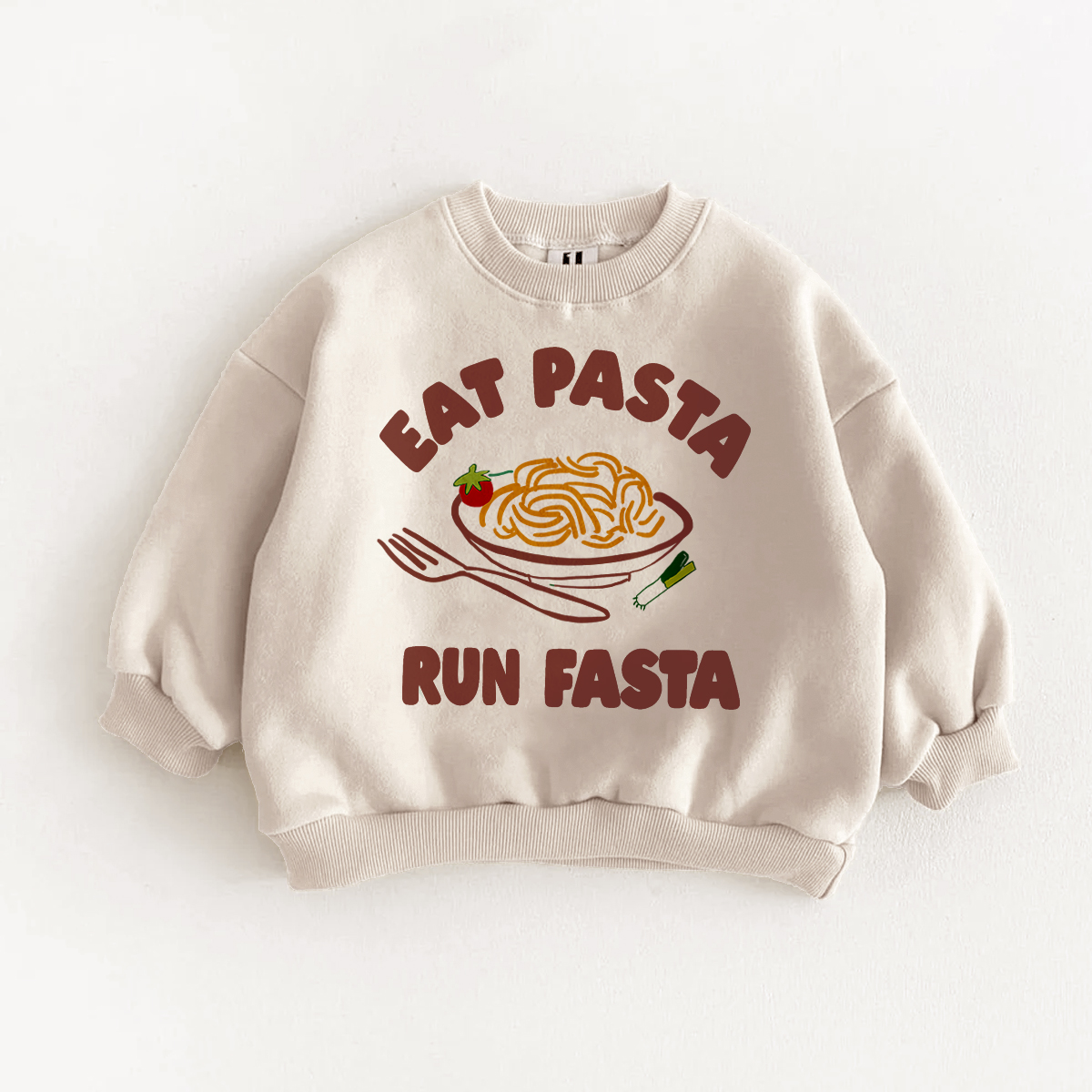 EAT PASTA RUN FASTA Baby & Kids Sweatshirt