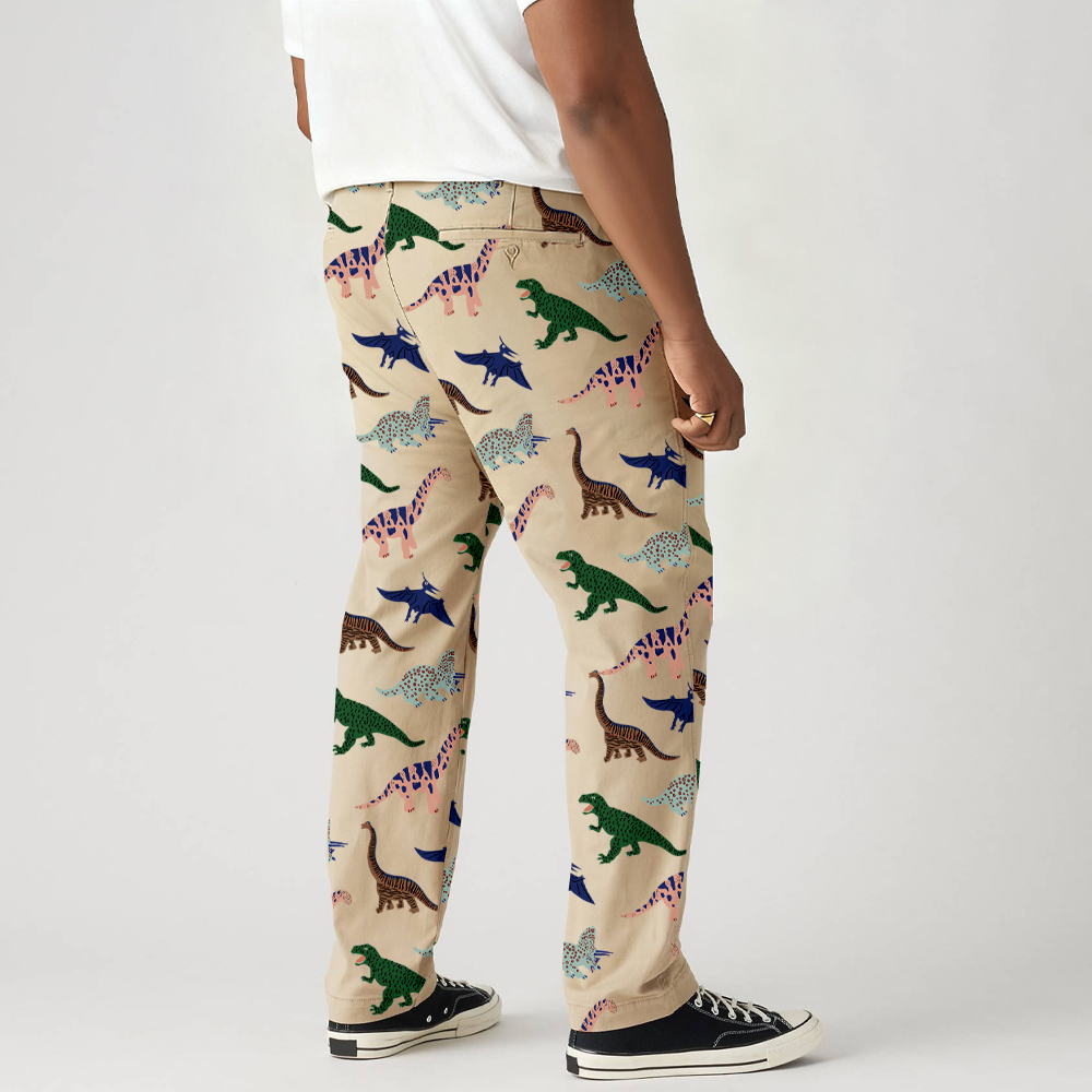 Family Dinosaur Print Casual Pants
