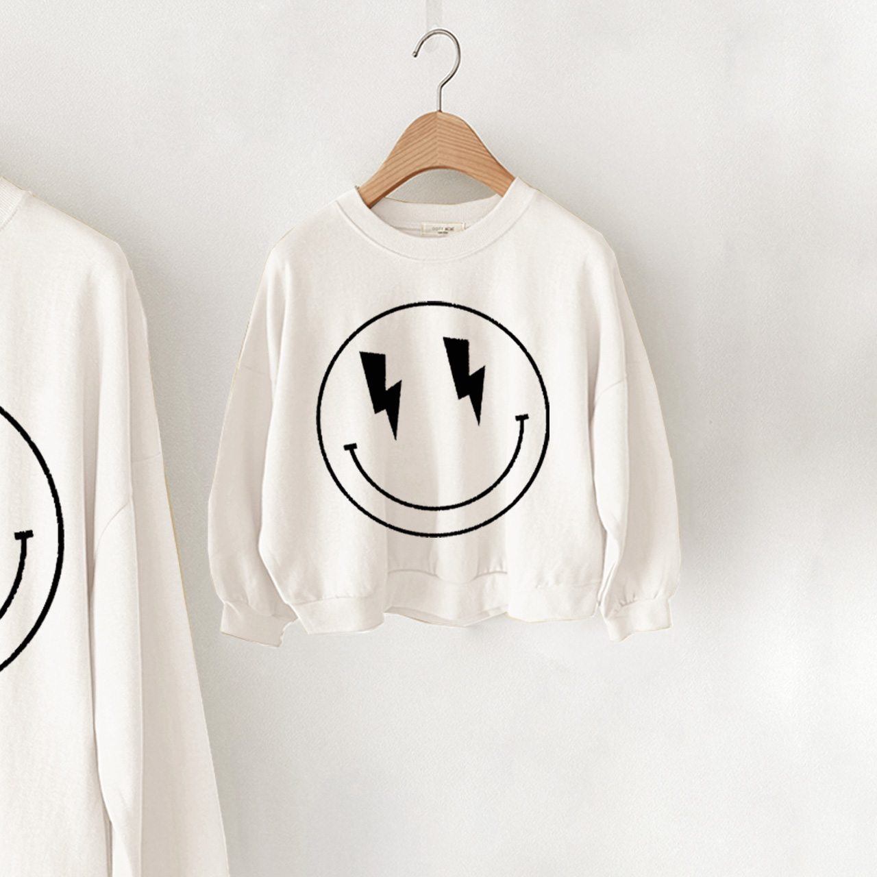 Mama and Me Black Smile Sweatshirt