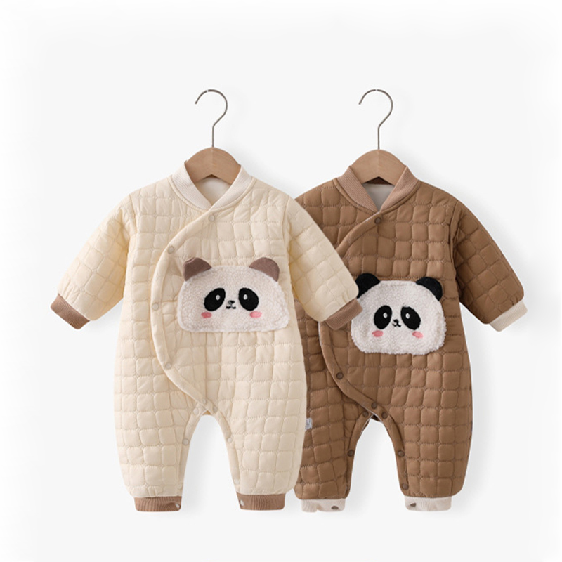 Baby Baby Panda Quilted Thick Romper