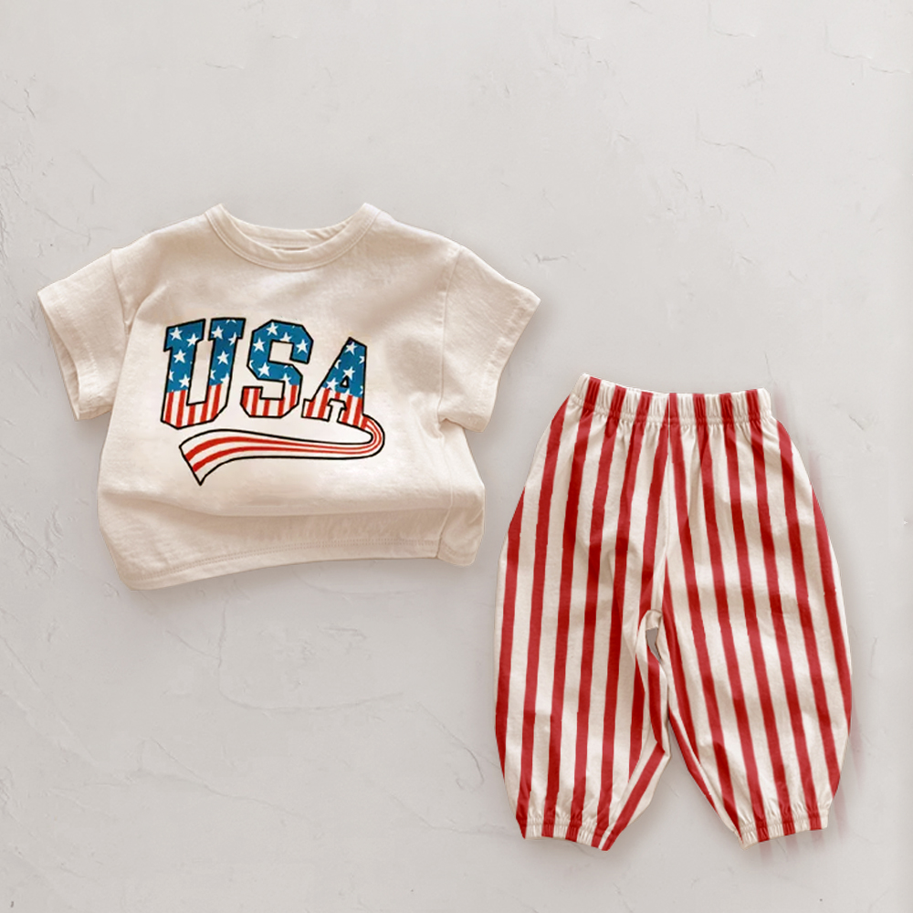USA Baby 2 Piece Slogan Sets