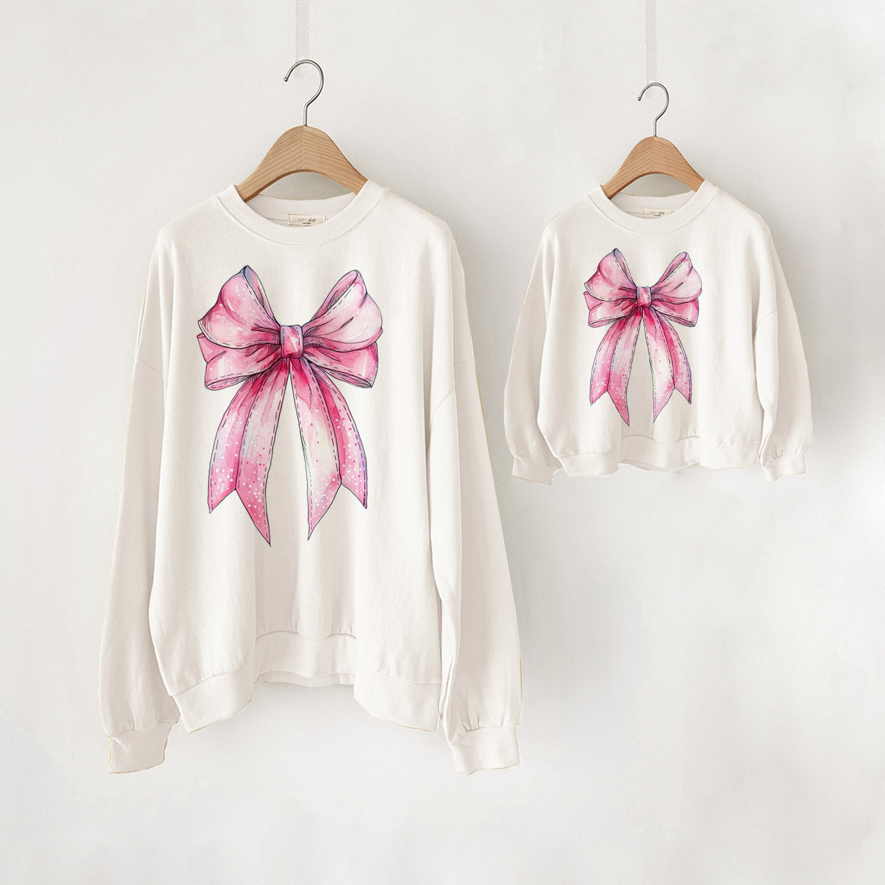 Mama and Me Pink Bow Sweatshirt