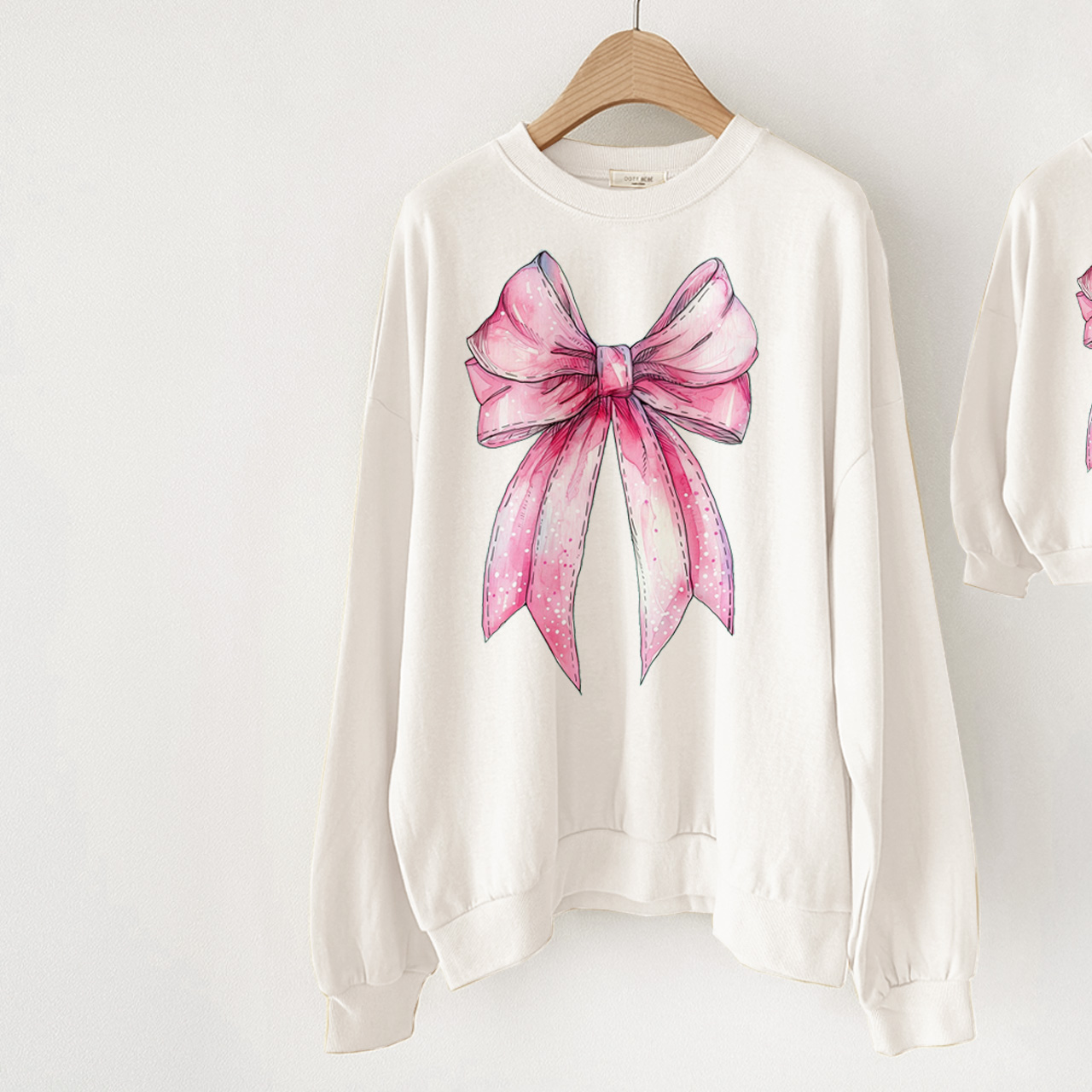 Mama and Me Pink Bow Sweatshirt