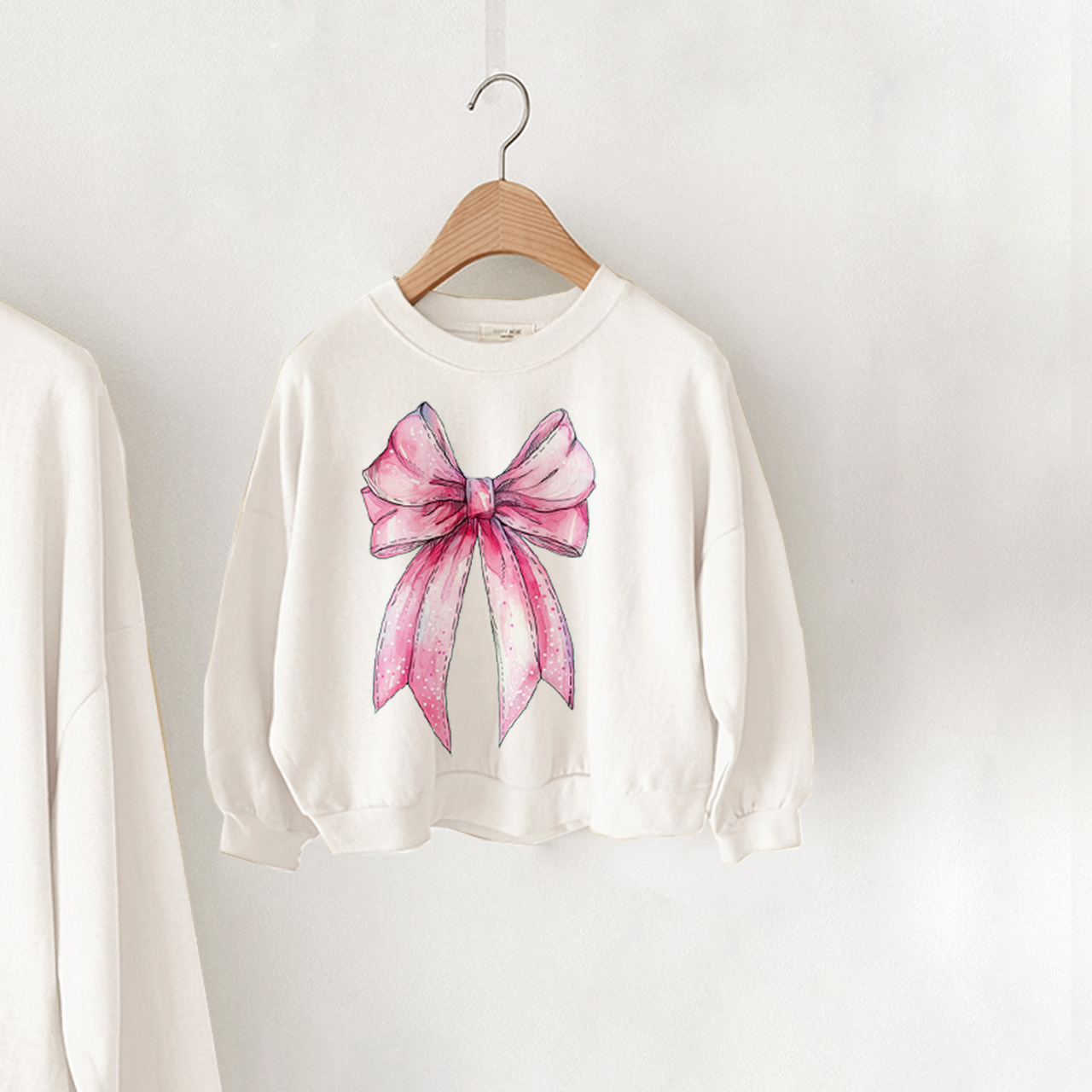 Mama and Me Pink Bow Sweatshirt
