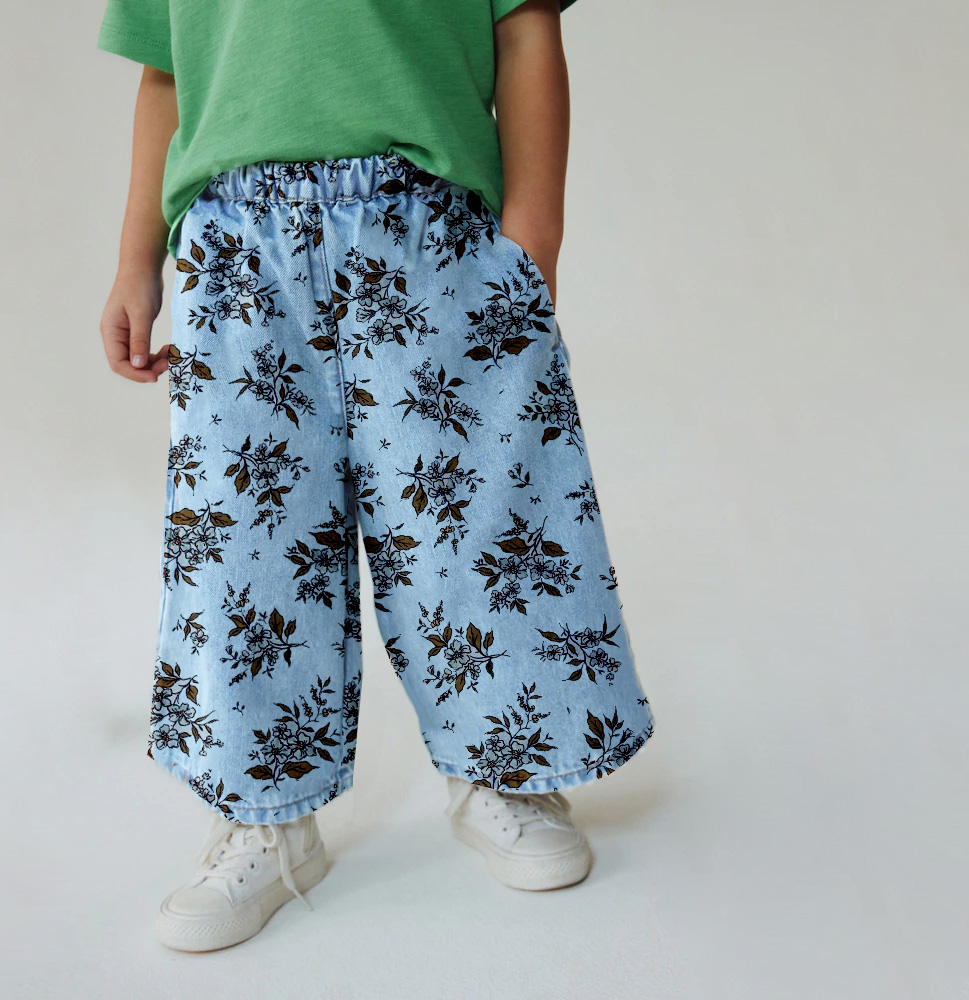 Baby & Kids Flowers Jeans