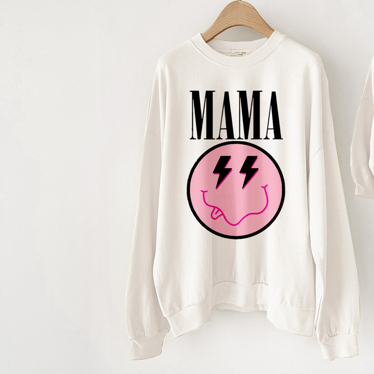 Mama and Me Pink smile Face Sweatshirt