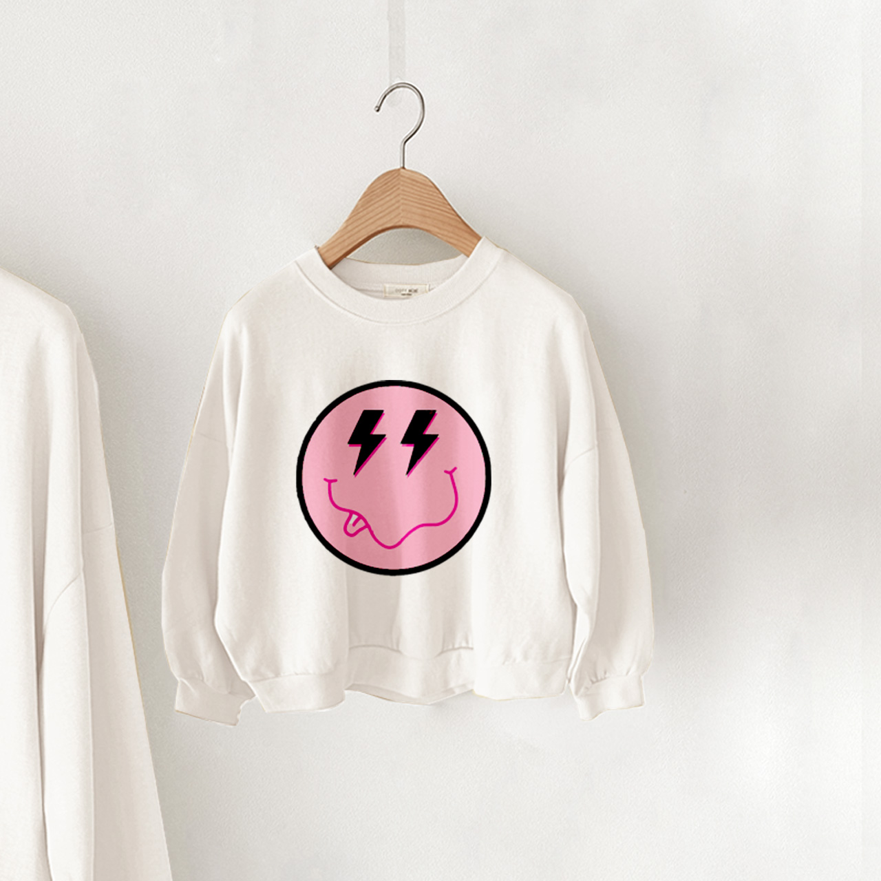 Mama and Me Pink smile Face Sweatshirt