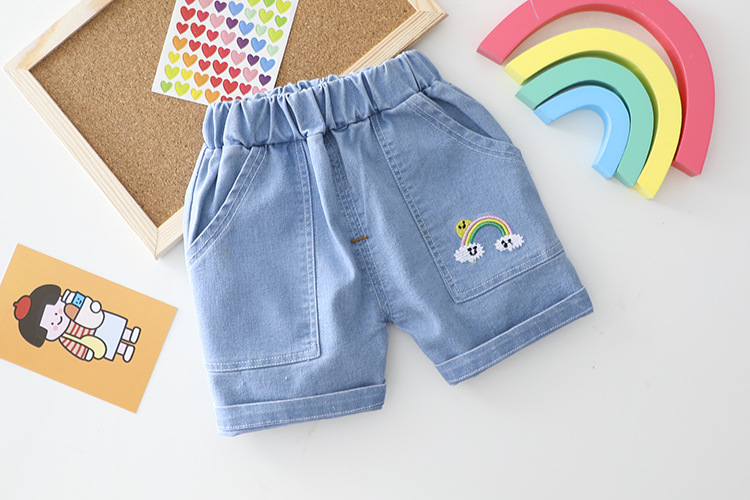 Baby Toddler 2-Piece Rainbow Denim Set