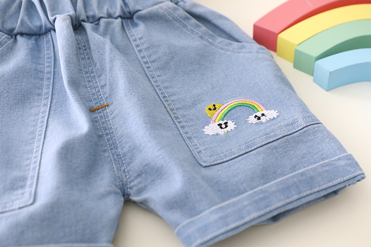 Baby Toddler 2-Piece Rainbow Denim Set