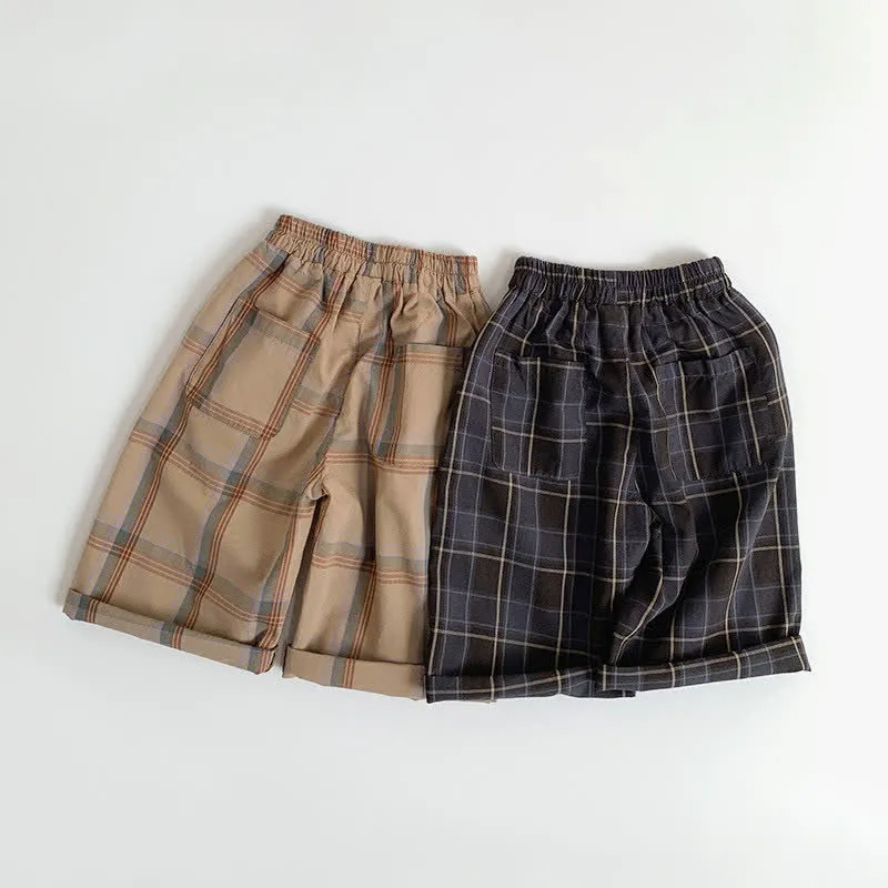 Toddler Plaid British Style Loose Pants