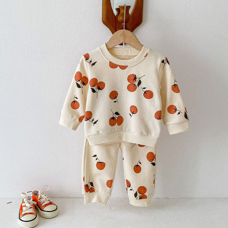 Baby 2-Piece Orange Sweatsuit Set