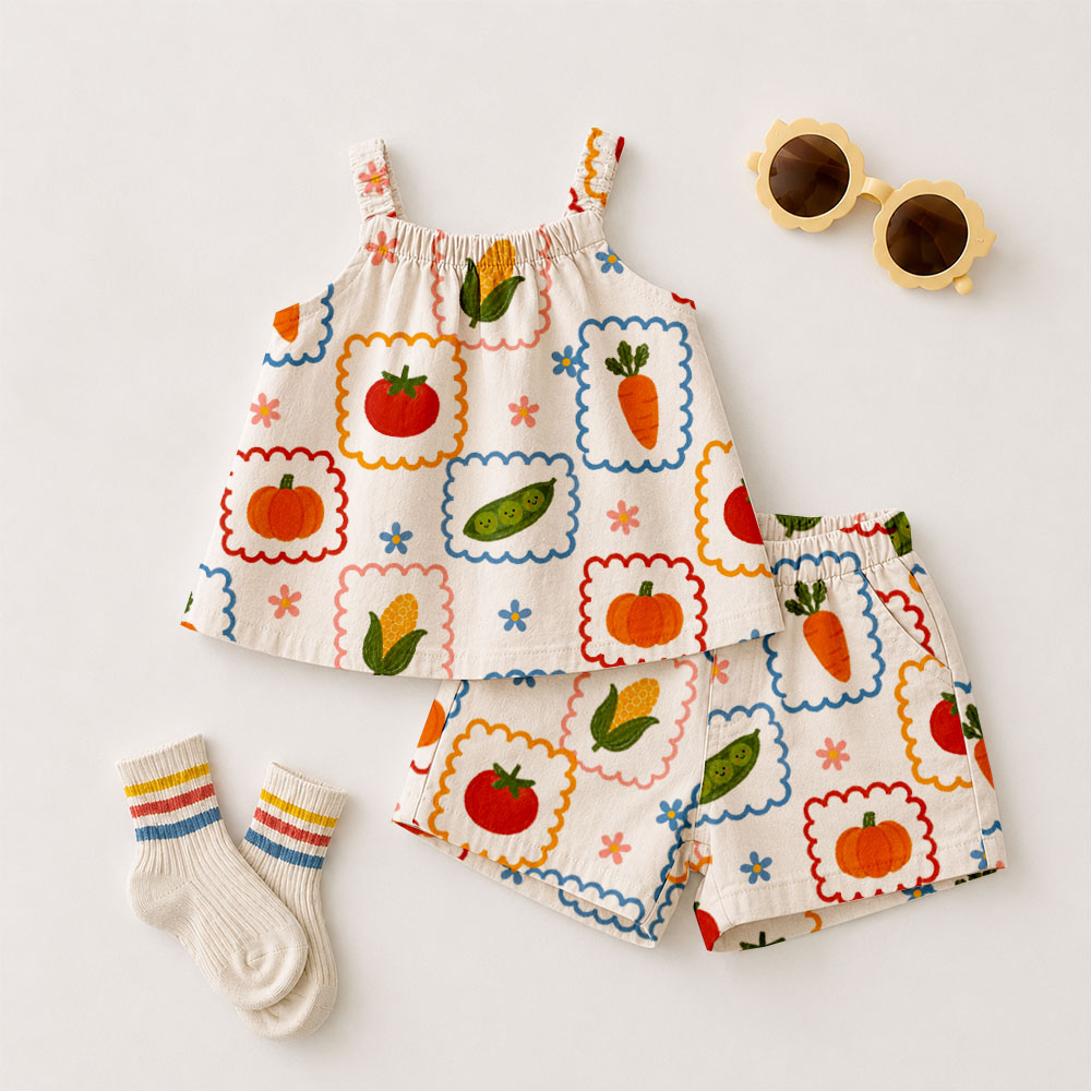 Baby & Kids Fruit Vegetable Tank and Shorts Set