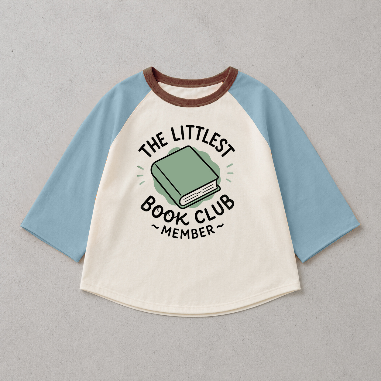 THE LITTLEST BOOK CLUB MEMBER Baby & Kids Slogan Color Blocking Tee