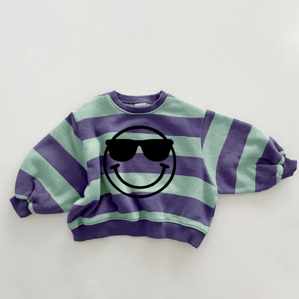 Baby & Kids Smiley Stripe Sweatshirt
