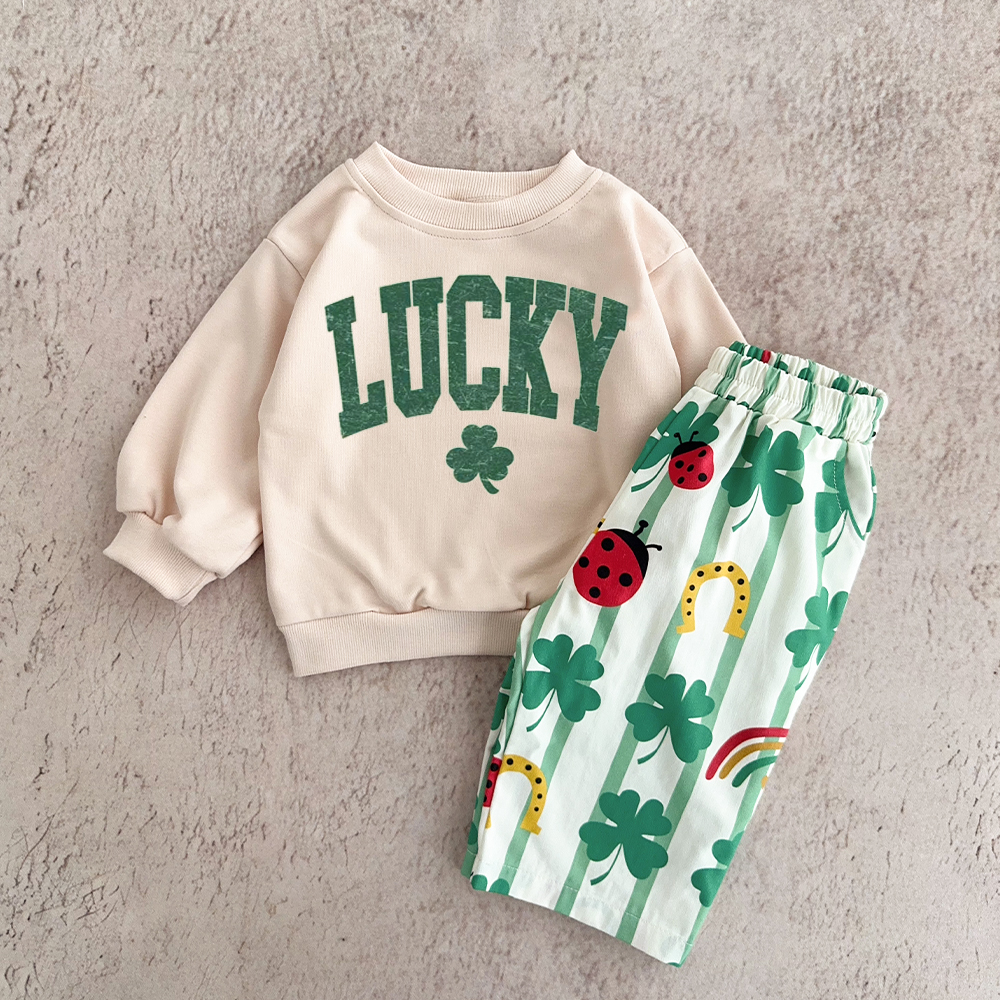 LUCKY Baby & Toddler 4 Leaf Clover 2-Piece Set