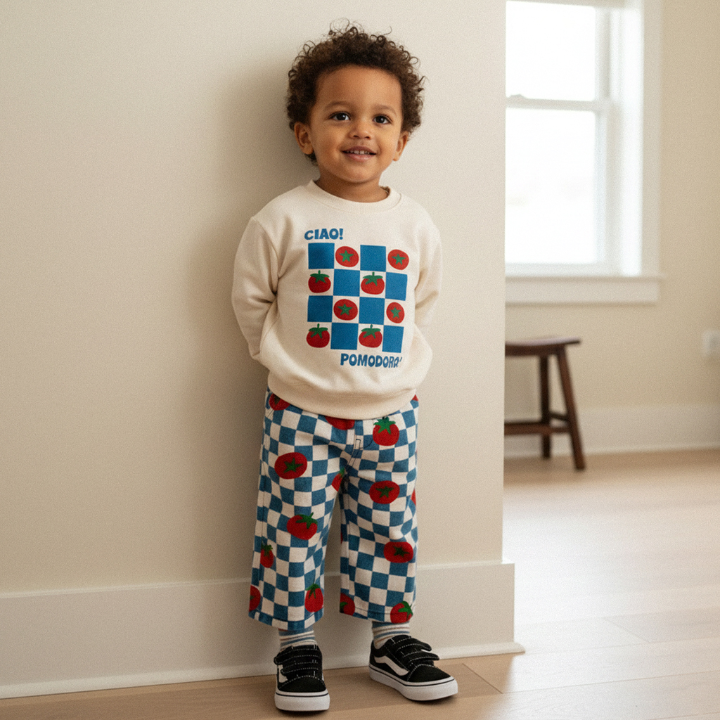 Baby & Kids Tomatoes Plaid Pattern Pants